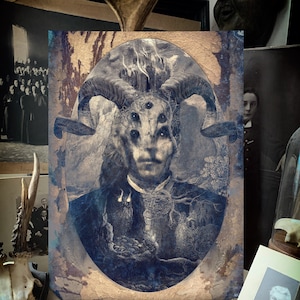 The Barn Owl, fine art matte paper on textured aged quality 300gsm paper, mysterious woman, darkart, gothic illustration