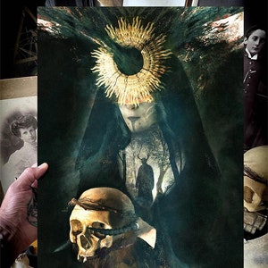 Cupio Dissolvi, stampe da incorniciare, stampata su carta martellata avorio 300gr, arte horror, stampa fineart, darkart