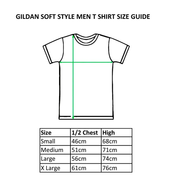 Gildan Soft Style T Shirt Size Chart