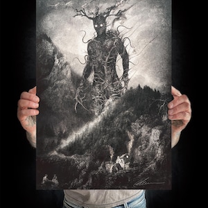The Forgotten Ones, stampe da incorniciare, stampata su carta martellata avorio 300gr, arte horror, animale, foresta