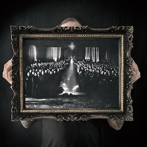 Nova Lux Et Tenebrae, fine art print presented in handmade Italian wood artisan frames.