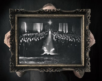 Nova Lux Et Tenebrae, fine art print presented in handmade Italian wood artisan frames.