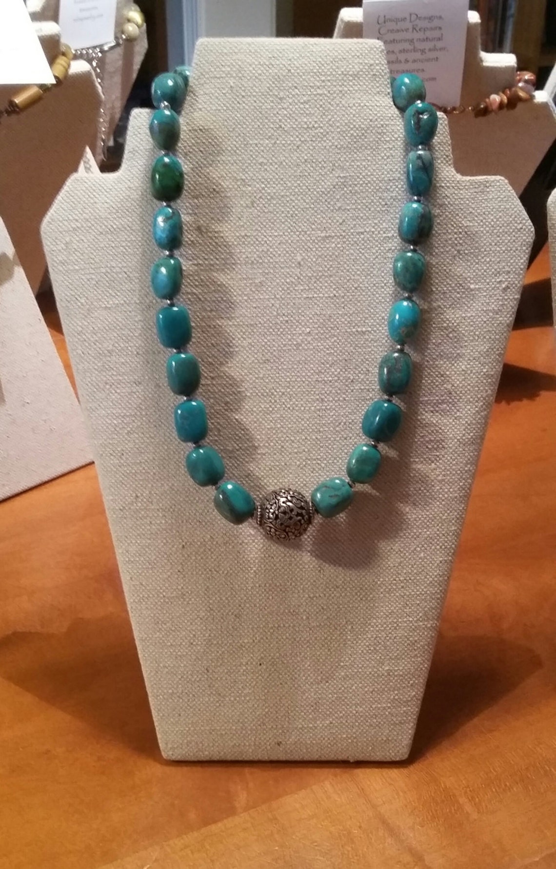 7 Beautiful Linen Necklace Displays Easelstyle With Hinge Etsy