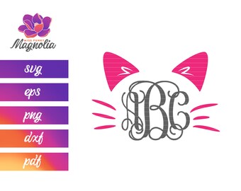 Download Cat Monogram Svg Etsy
