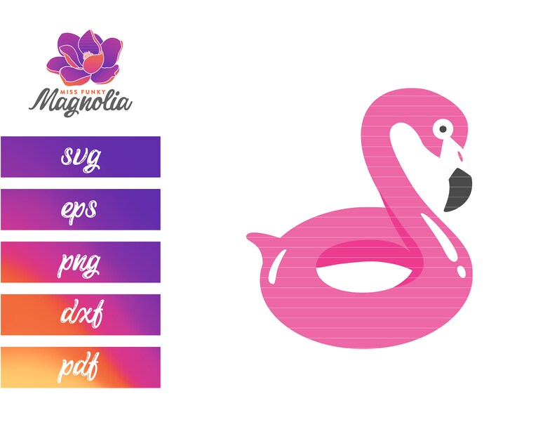 Download Flamingo Float svg dxf eps png files for cricut and | Etsy
