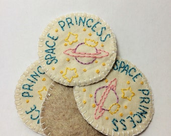 Space Princess Pastel Merit Badge Patch or Pin