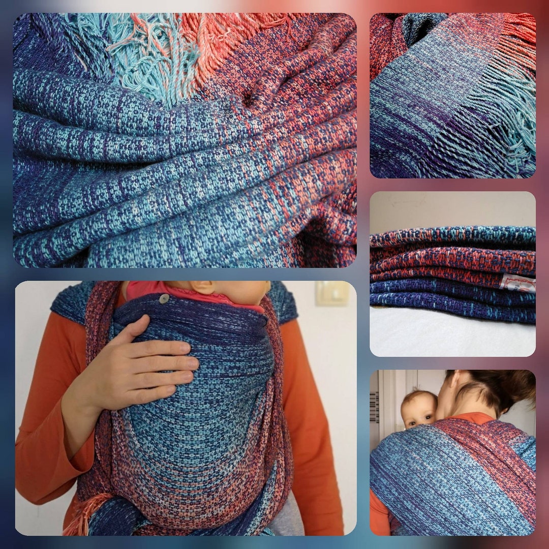 Baby Wearing Wrap Hand Woven Baby Wrap Hand Dyed Cotton Hemp Hand