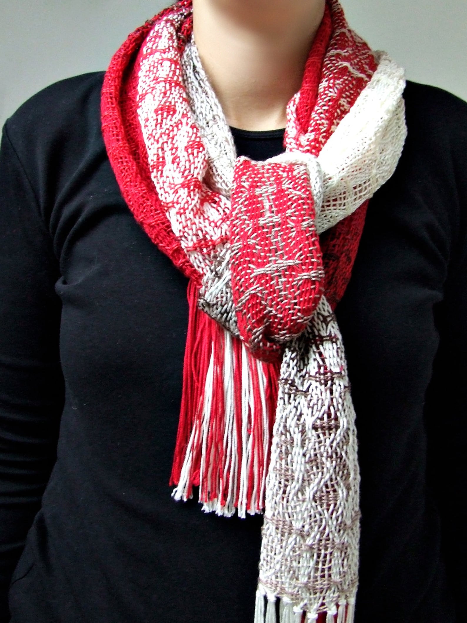 Red Scarf Christmas Gift Scarf Women Scarf Christmas Gift Etsy