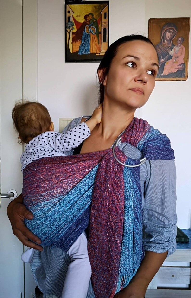 Baby Wearing Hand Woven Ring Sling Custom Made Hand Woven Baby Etsy