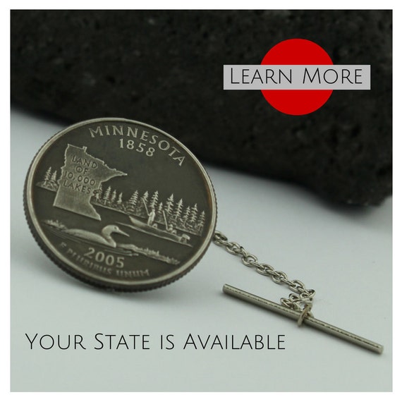 lapel or brooch pin A perfect tie tack Colorado Tie Tacks A unique handmade brooch pin using the Colorado State Quarter