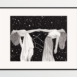 Gemini Sign Zodiac Constellation Wall Art Decor Gemini May June Birthday Astrology Home Decor Gemini Twins Constellation Wall Art Stars