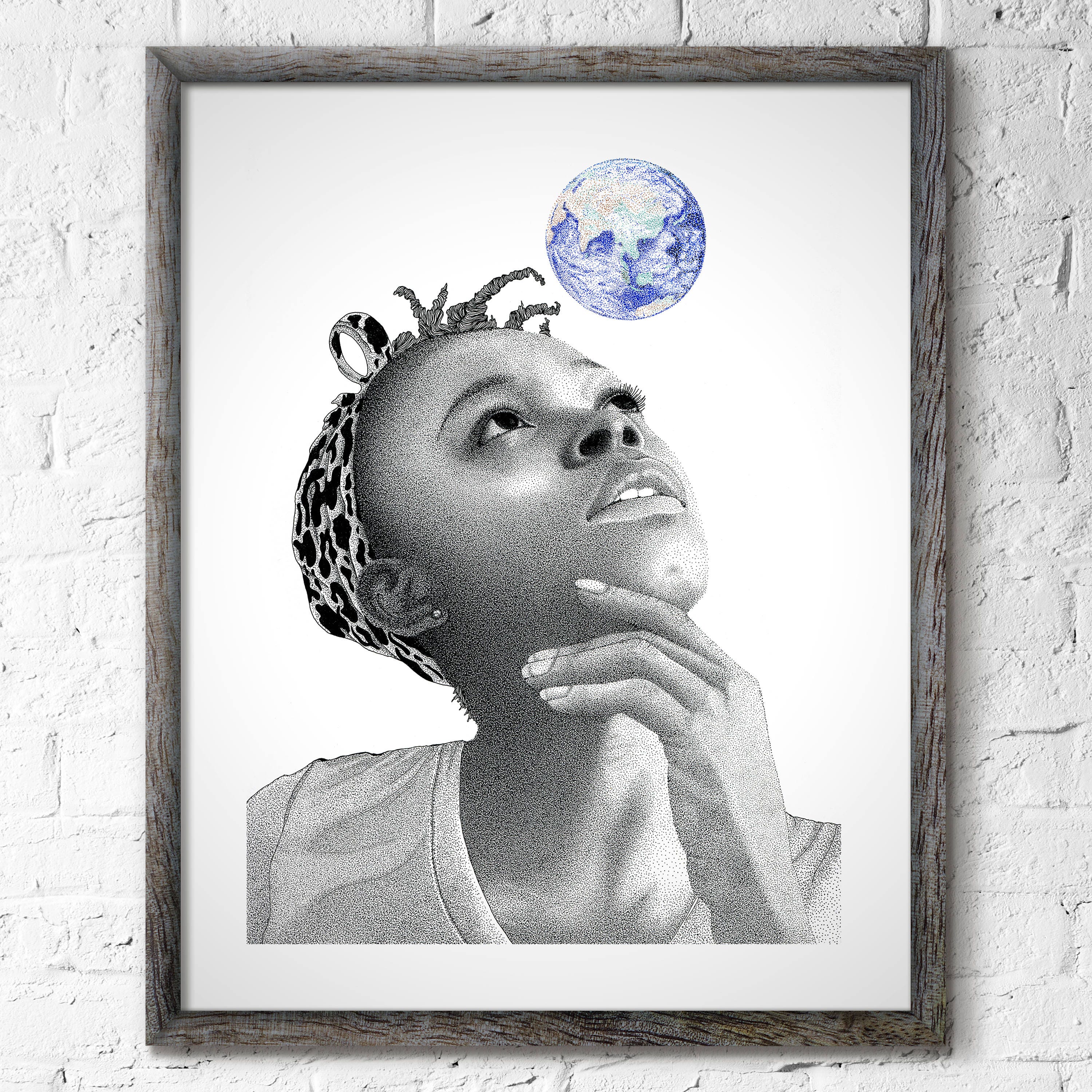 Earth Art Print Earth Wall Decor World Art Print World Wall Etsy