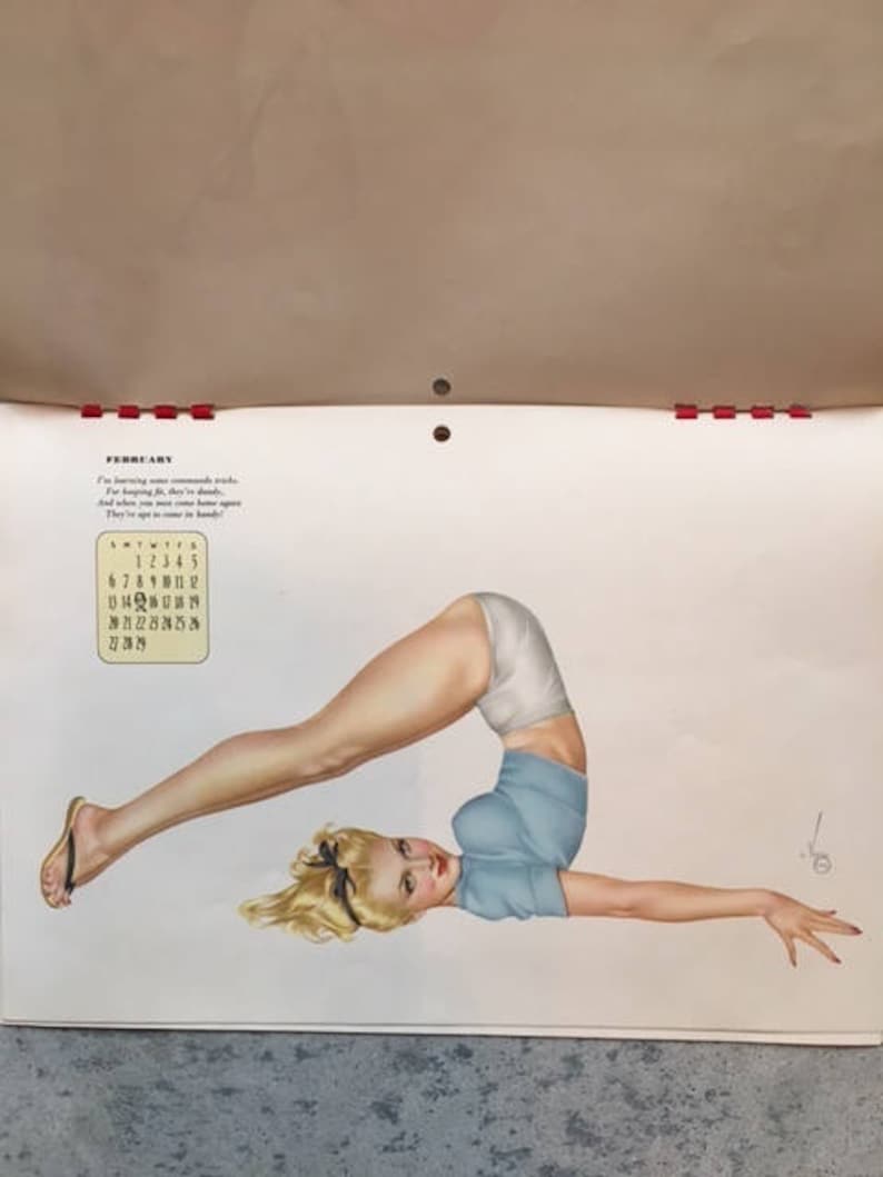 Complete 1944 Esquire Varga Pin Up Calendar Etsy