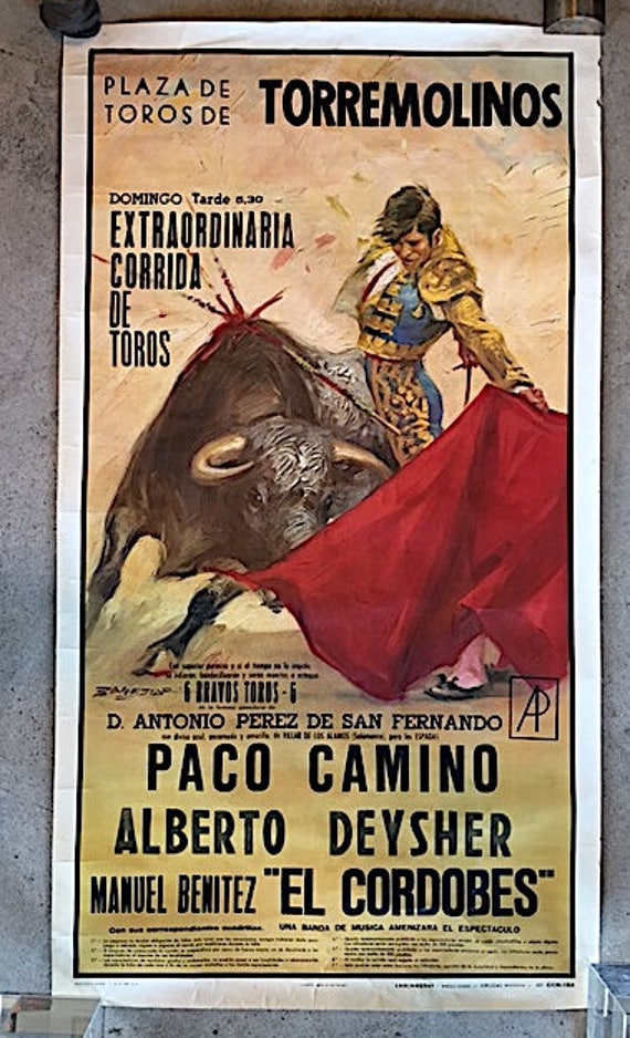 Madrid Plaza De Toros Diego Puerta El Cordobés Bullfighting Vintage Poster Print