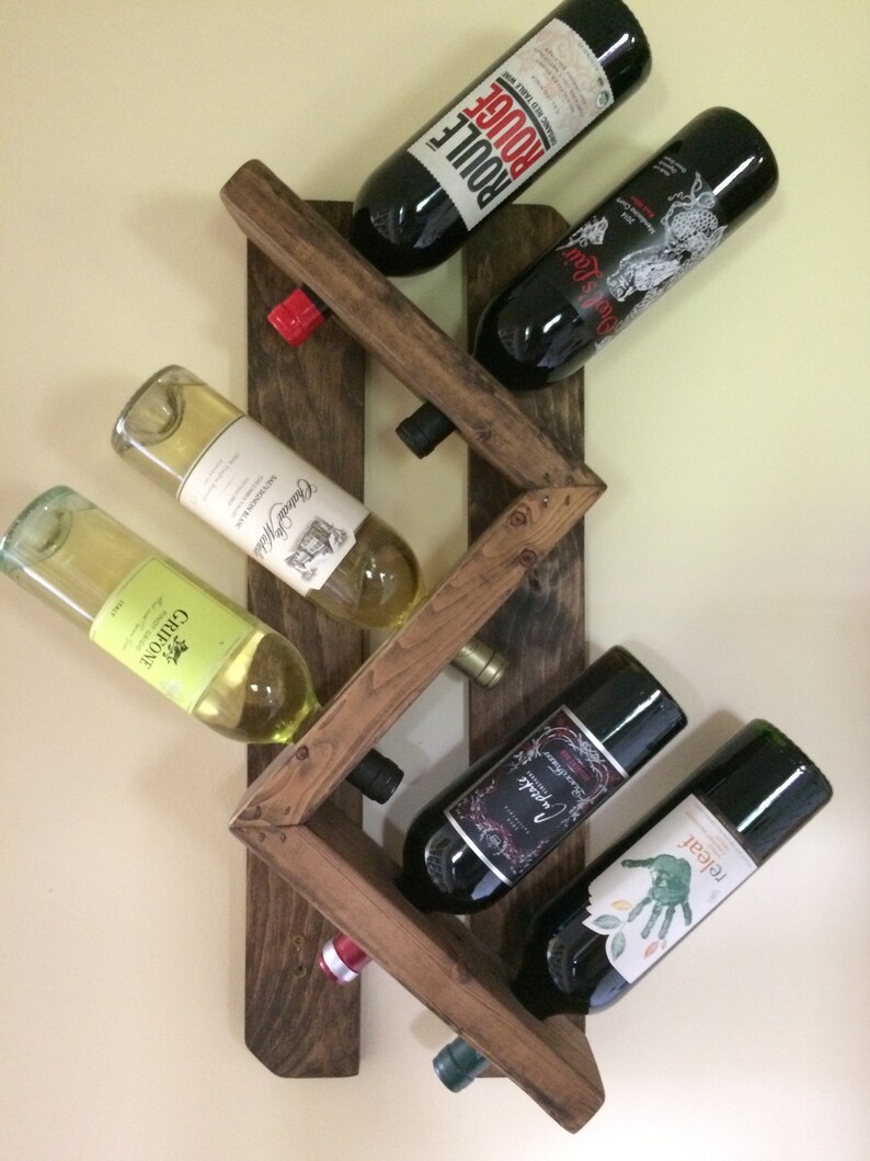 4 Packagewine Rackwall Mounted Wine Rackrustic Vintage Wine Etsy