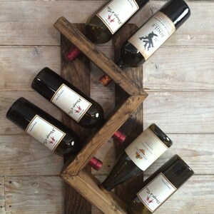 Wine rack-wall mounted wine rack-rustic vintage wine rack-Valentine's Day gift-Barware