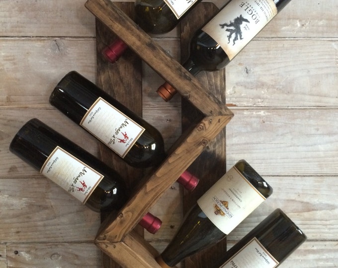 Wine Rackwall Mounted Wine Rackrustic Vintage Wine Rackvalentine's Day Giftbarware Etsy