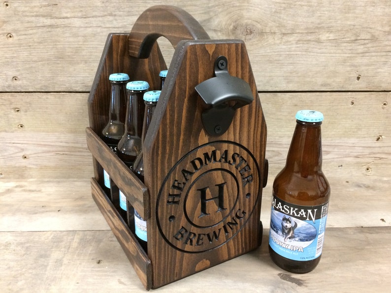 Personalized Wood Beer Carrierbeer Caddybottle Etsy