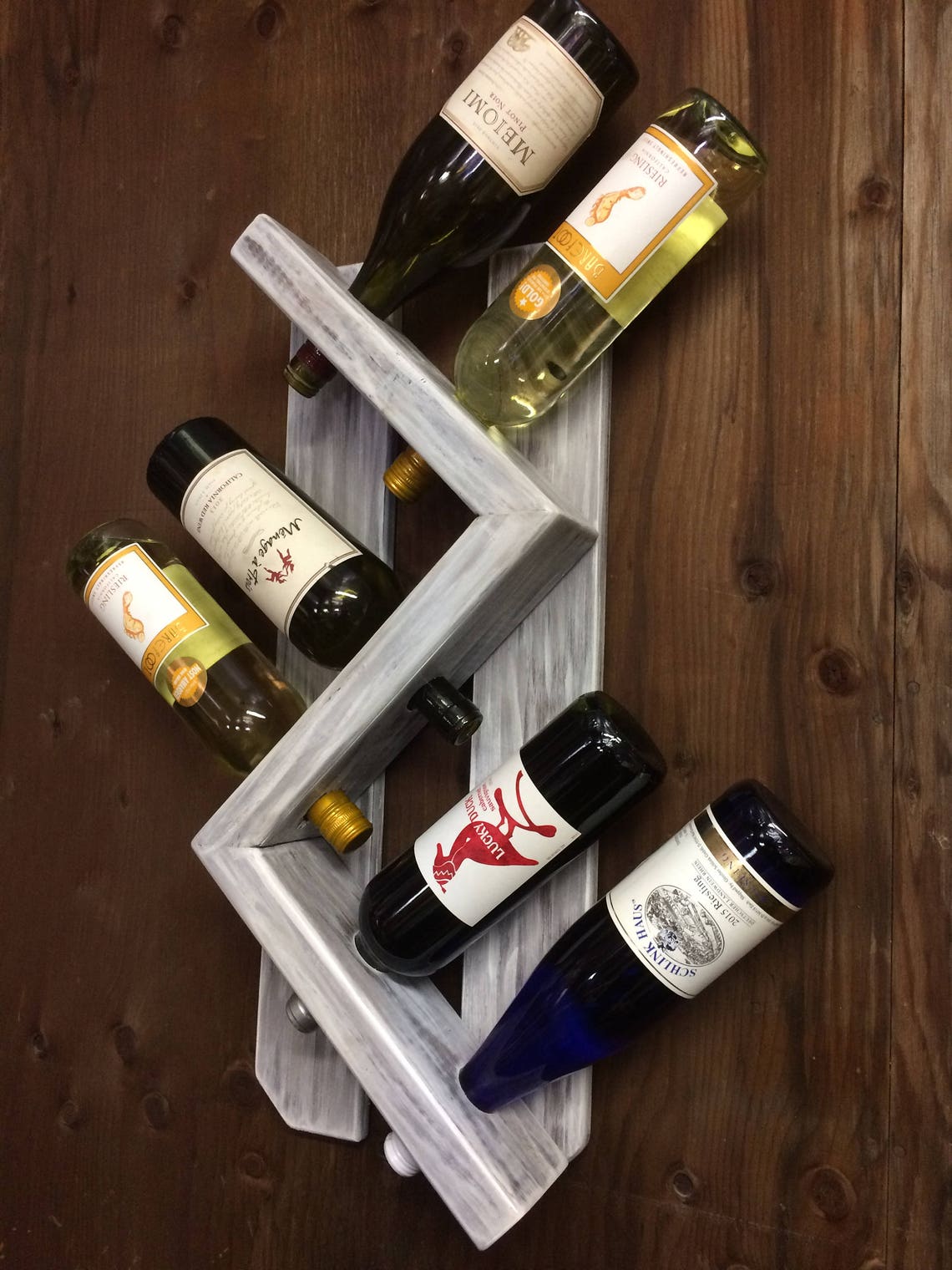 Wine rackwall mounted wine rackrustic vintage wine Etsy