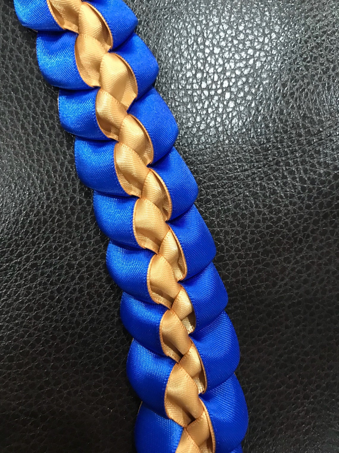 Graduation Lei Ribbon Lei Royal Blue and Gold Lei Single Etsy