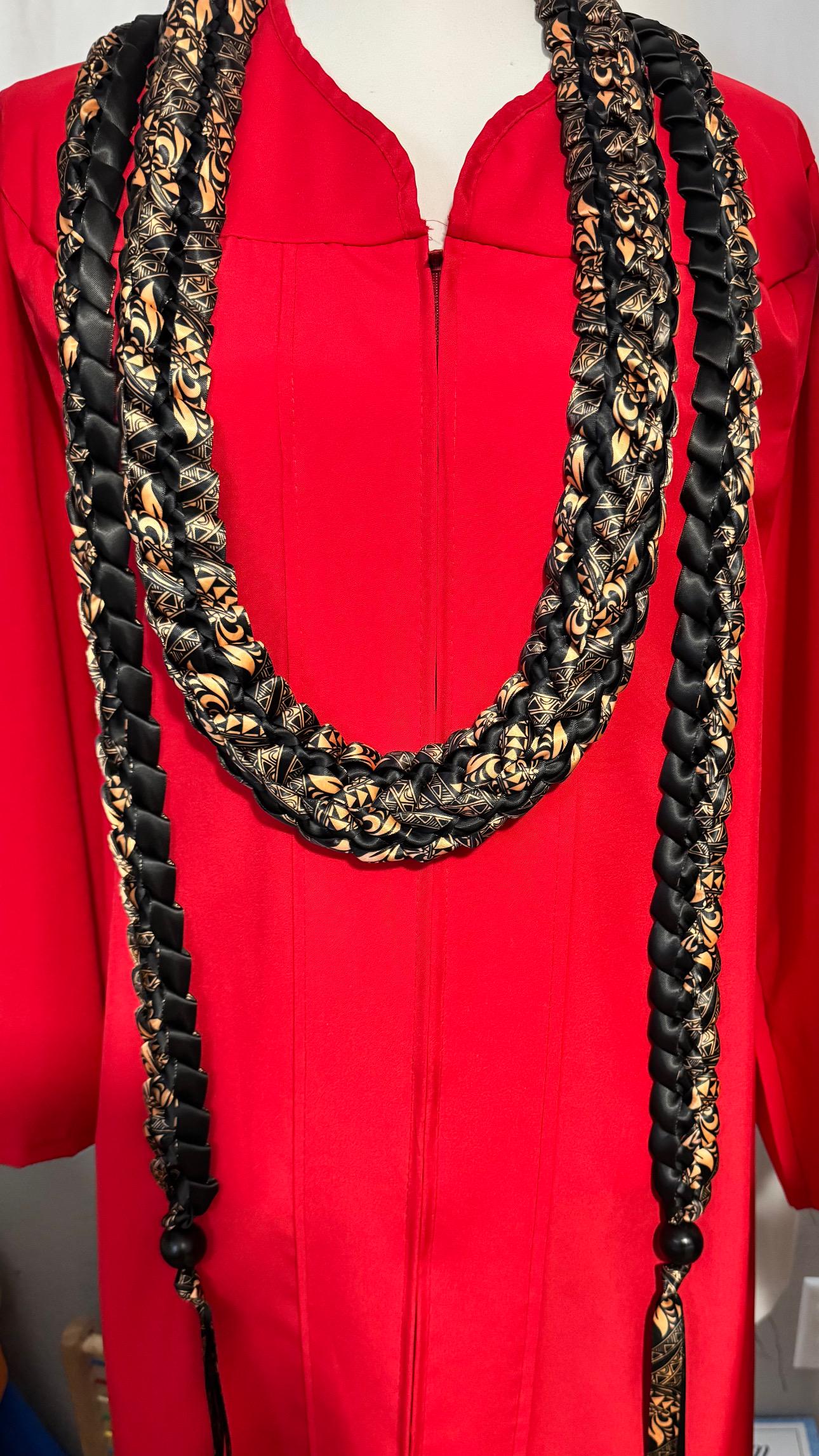 NEW***Black and Gold Poly Set Leis