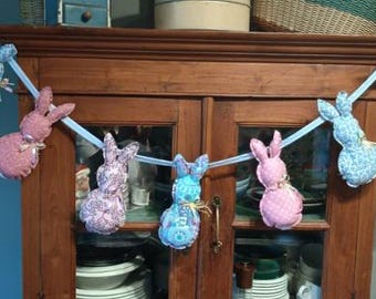 Osterhasen Schnittmuster, PDF einfach nähen Muster, Hasen Girlande, Plüsch Häschen, Kaninchen Girlande, Osterhase, Ostergirlande