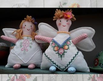 Vintage Fairy Sewing Pattern, PDF sewing pattern, Fairies Pattern, Plush Fairy, Stuffed Fairy, Christmas Fairy