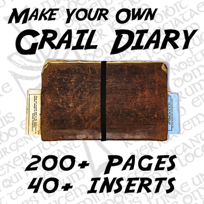 Make Your Own Grail Diary 200 High Resolution 500dpi Full Etsy