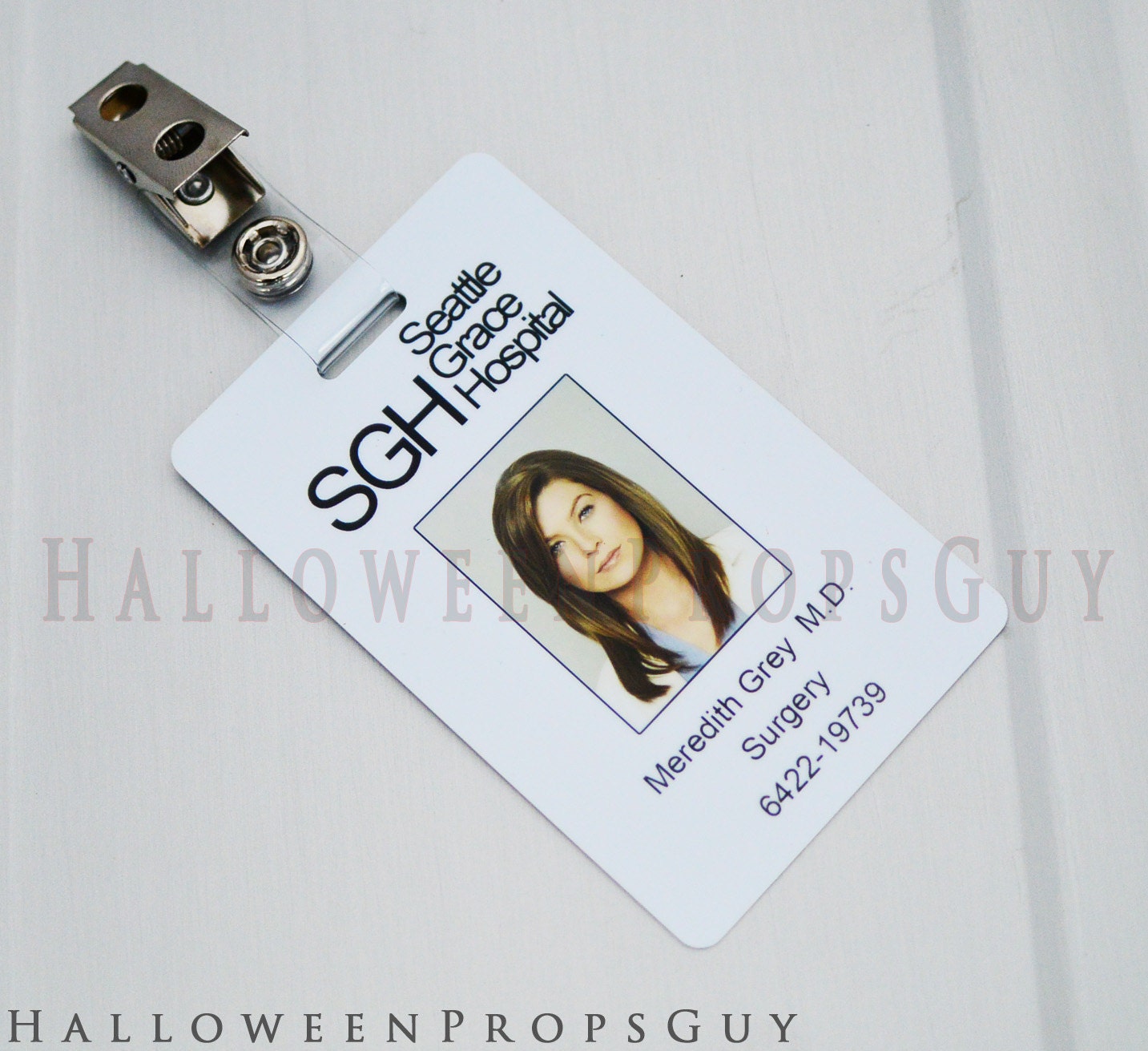 Grey's Anatomy Seattle Grace ID Card Replica With Clip Choice