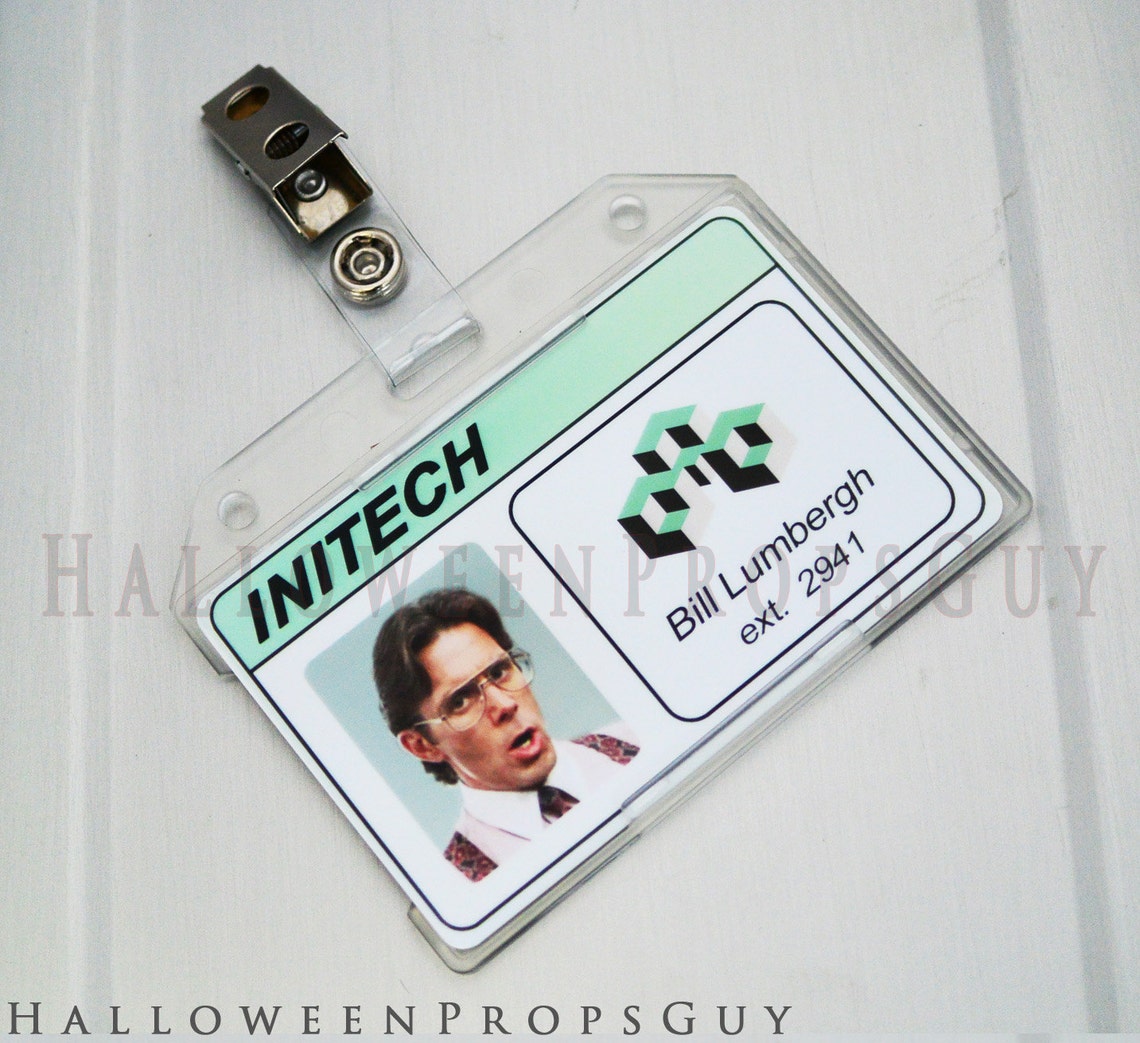 OFFICE SPACE Style Initech Pvc ID Card Replica W/ Rigid Holder - Etsy