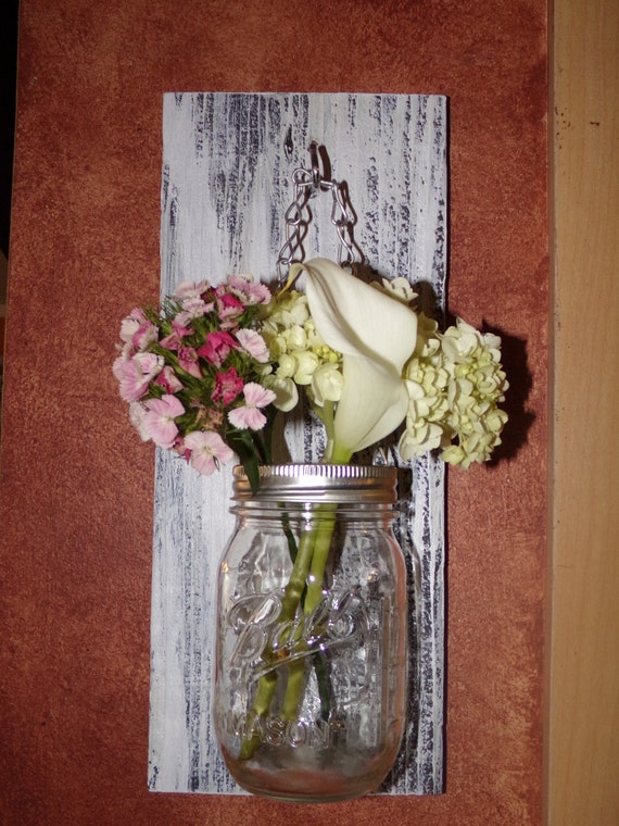Items similar to 2 for Mason Jar sconces 13x6 Great for candles