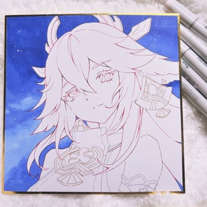 Custom Hand-drawn Shikishi Art image 8