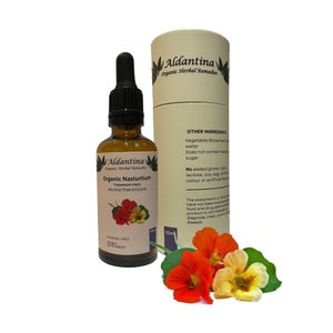 Organic Nasturtium/Watercress Herbal Tincture/Extract - alcohol free -