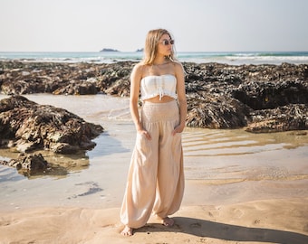 Jute Trousers, Harem Pants, Natural Clothing, Alibaba Trousers. Sustainable Clothing. Hippie Pants. Hippy Trousers, Baggy Pants, Yoga Pants.