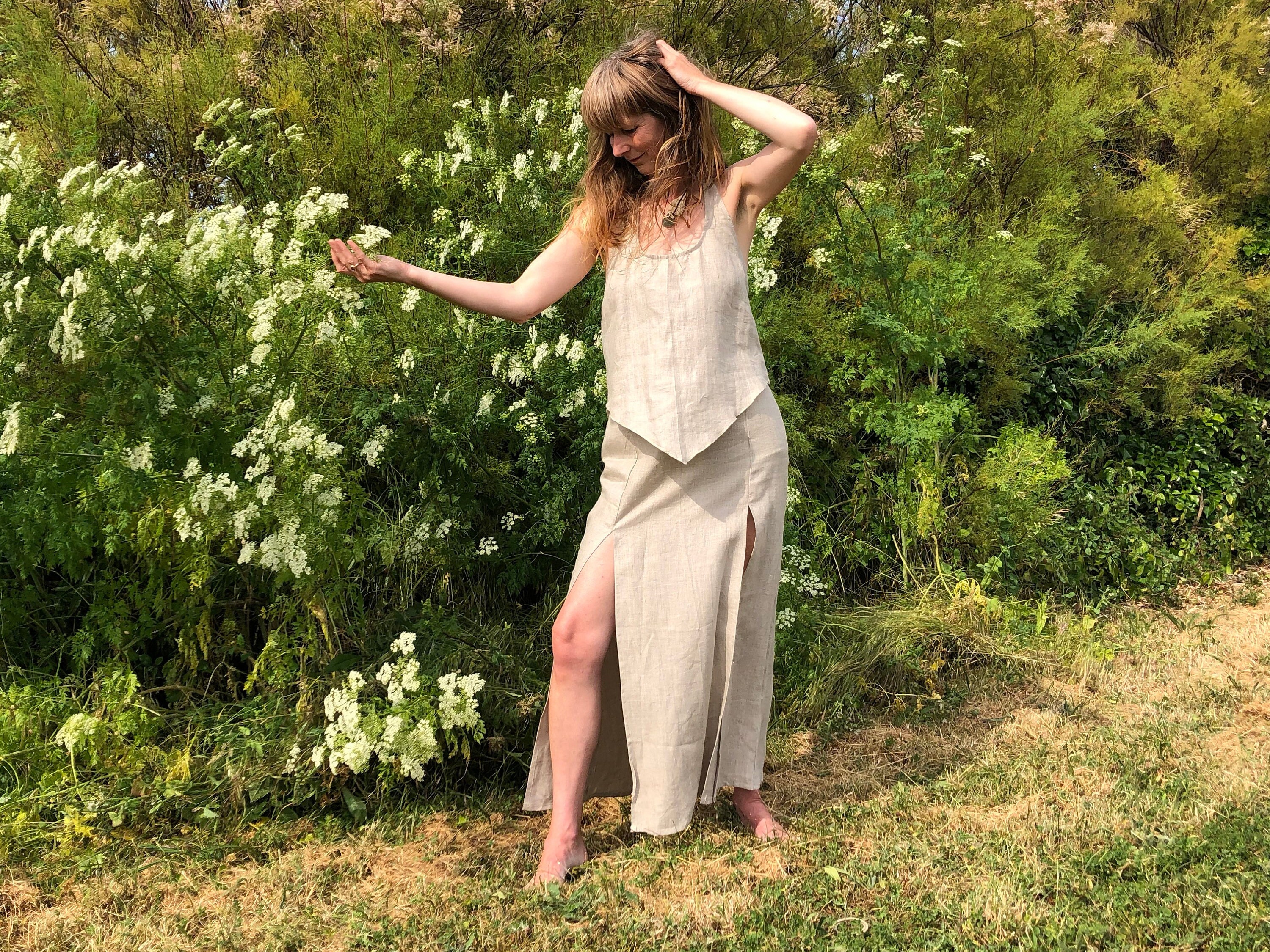 Hemp Skirt, Handmade Clothing, Eco Friendly, Hemp Clothing, Sustainable Fashion, Ethical Clothing, Pencil skirt in 100% pure hemp.
