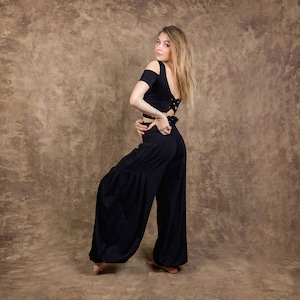 Black Harem Pants, Loose Fit, Yoga Pants, Comfort Fit, Travel Pants, Women&#39;s Yoga Wear, Womens Harems, Black Trousers, Womens Wear