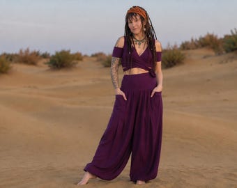 Harem Pants, Plum, Yoga Pants, Dance Pants, Festival Pants, Boho Pants Women, Sweat Pants, Loose Harem Pants, Bohemian Pants, Wide Pants