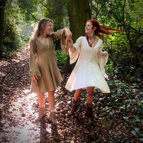 Boho Chic Dress Raw Cotton Smock Dress Eco Clothing - Etsy