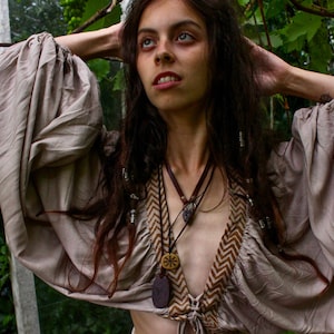 Boho Top, Bat Wing, Flowing Hippie Top, Medicine, Festival Top,  Long Sleeved, Ceremonial Style, Ecstatic Dance /  Shamanic Gatherings.