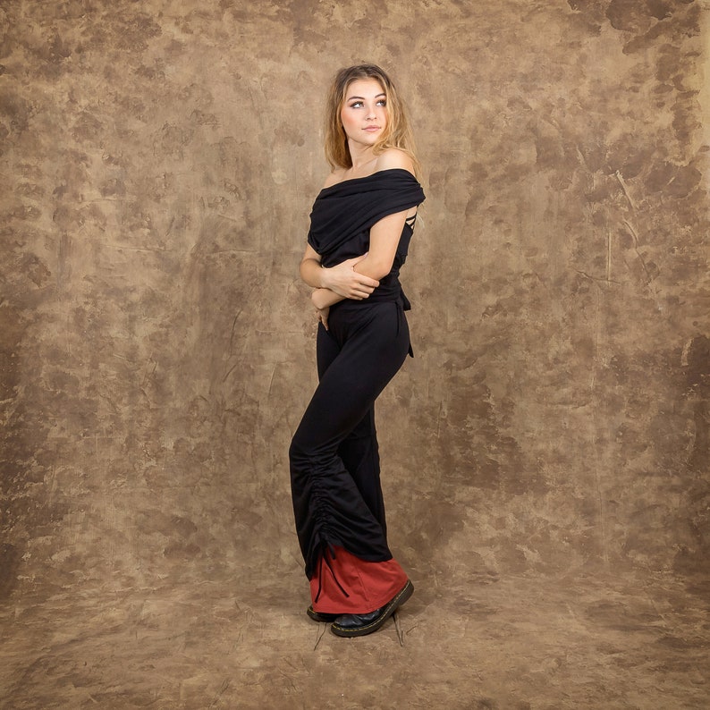 Dance Wear Bohemian Wear Elven Leggings Burning Man Leggings Fairy Leggings Flared Pants Alternative Leggings Boho Pants Hippy Pants