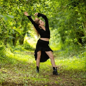 Festival Skirt, Steampunk Style, Burning Man Wear, High Low Skirt, Hippie Clothing, Burlesque Style, Pixie Style, Alternative Wear For Her.