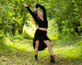 Festival High Low Skirt, Steampunk Burlesque Style