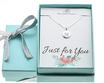 Initial Necklace in Sterling Silver. Personalized Initial. Personalized Gifts. Gift for her.