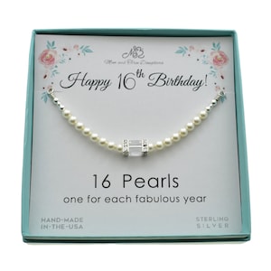 Cadeau de 16e anniversaire. Collier avec pierre de naissance en cristal. 16 cadeaux d'anniversaire pour elle. Cadeau de seizième anniversaire pour fille. avril.