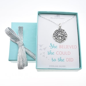 Firefighter Necklace in Sterling Silver.  Firefighter gift for her.