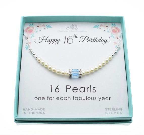 Sweet 16 Girl | Sterling Silver | Birthstone Necklace | Layered Necklace Set | 16th Birthday | Sweet Sixteen | Trending Now | Cute Teen Girl