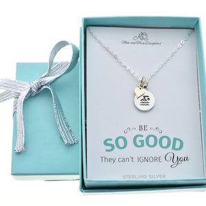 Swimming charm pendant in sterling silver on a sterling silver cable chain.  Swimming gift.  Gift for swimmer.  Swim team.