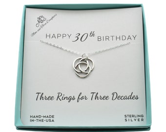 30th birthday gift for Women.  Thirtieth birthday gift for women.  Best friend 30th birthday gifts.  Birthday gifts for her jewelry.