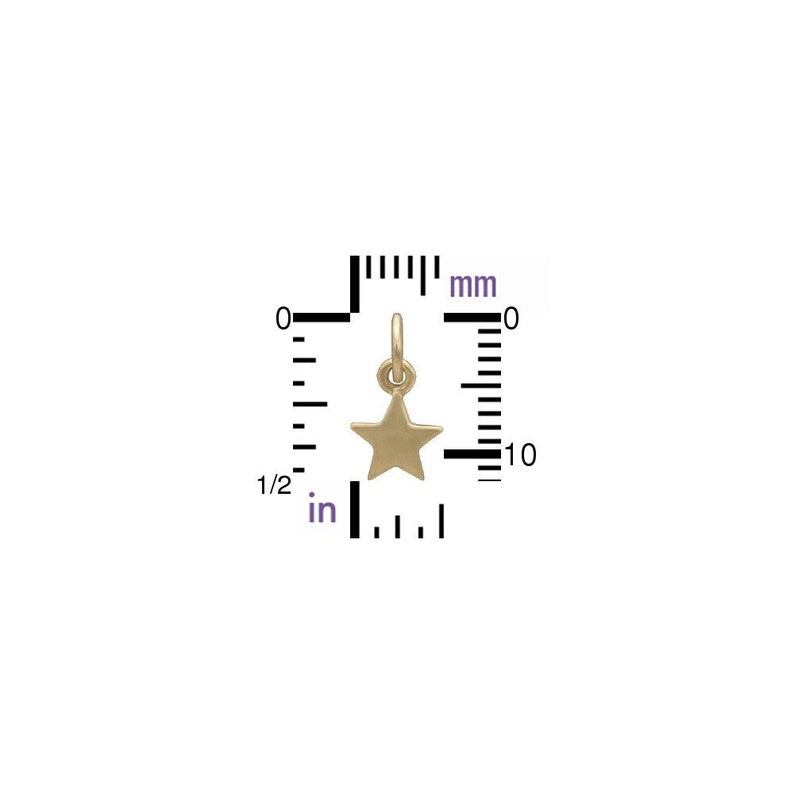 Woman/'s mountain scene charm pendant in sterling silver and bronze and accented with a bronze star on an 18 sterling silver cable chain.