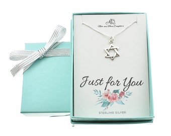 Sterling Silver Star of David Necklace: Jewish Gift